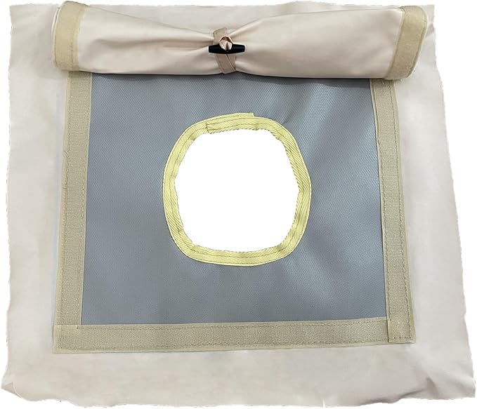 DANCHEL OUTDOOR Stove Jack Kit with Rain Flap Cover for Dia. 4''/5.85'', Fire Resistant Wood Stove Hole for Canvas Tent Hot Tent Chimney, Side Wall A/C 4 Season