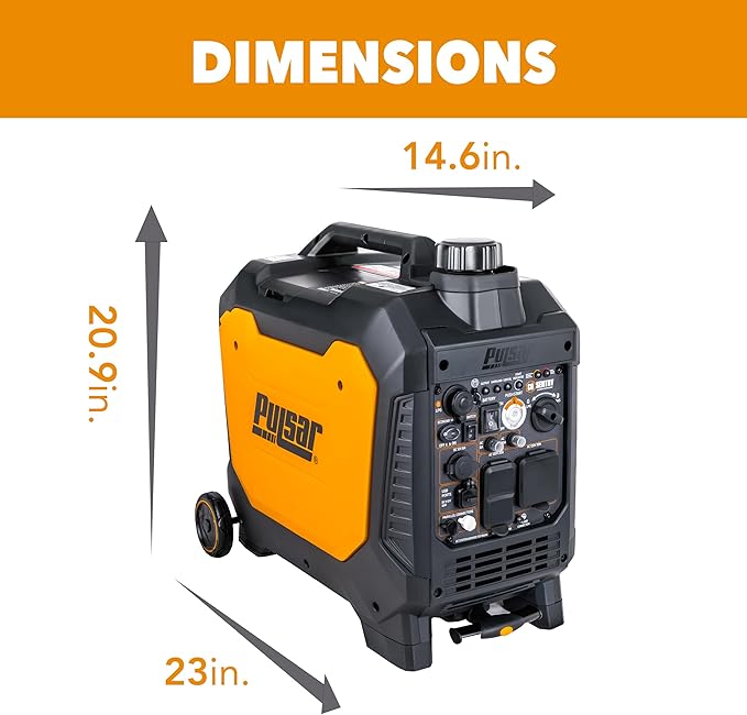 Pulsar 4000 Watt Portable Inverter Generator, Dual Fuel Gasoline & Propane, Remote Electric Start, CO Sensor, Parallel Capable, Super Quiet, Use for RV, Camping, Outdoor & Home, NE40BiSRCO