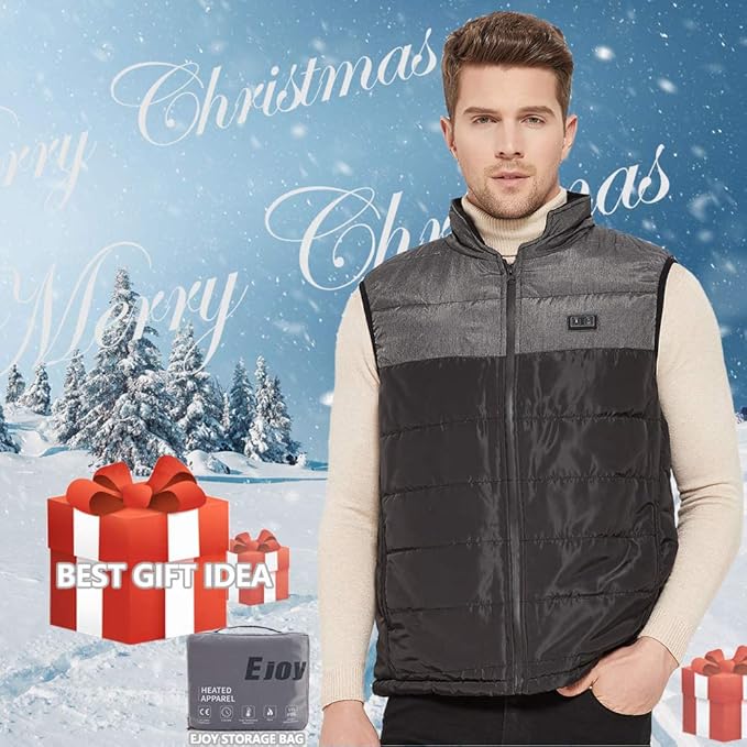 Ejoy Heated Vest - Heating Clothes for Men Lightweight Warm Waistcoat Women's Heat Jacket vest Outdoor(no Battery)