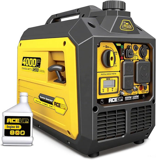 Aceup Energy 4000 Watt Portable Inverter Generator 149cc, Gas Powered Generator Quiet for Home, RV-Ready, EPA Compliant