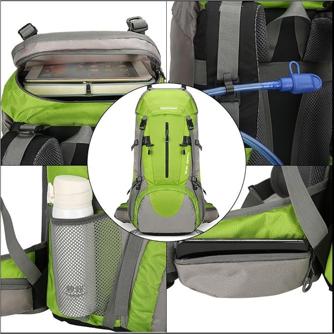 70L Hiking Backpack with Rain Cover Lightweight Travel Backpack Waterproof Camping Backpack