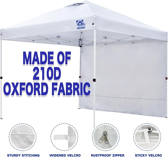 Instant Canopy Tent Sidewalls for 10x10 Pop Up Canopy Waterproof,99% UV Protection，3 Piece Sidewalls, Dusk Gray(3PCS Sidewall Only, Canopy Tent NOT Included)