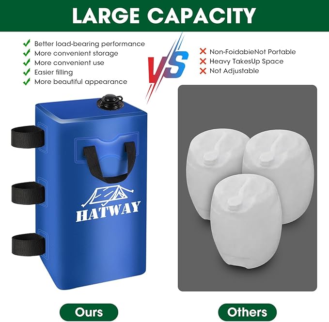 Canopy Weights,176 LBS Water Bag Set of 4 Leg Weights for Pop Up Canopy,Gazebo,Canopies,Tent-4 * 20L-Blue