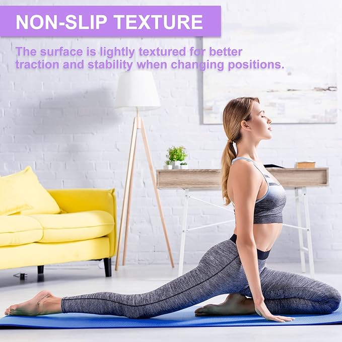 Funtery 16 Pack 3 mm Thick Yoga Mat Exercise Workout Mat Non Slip Fitness Pad for Women Gym Home Yoga Pilates