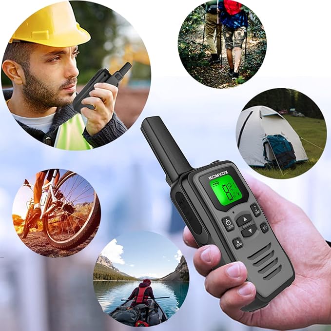 Long Walkie Talkies for Adults with 36 Channels, Two-Way Radio Walkie Talky with NOAA Weather Alerts, Emergency Radio for Camping Hiking Gear