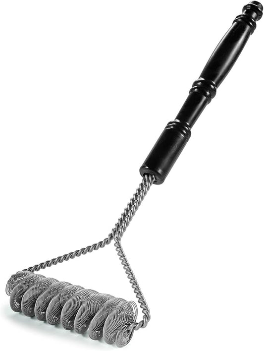 Brushtech 16" Quad Spring Safety Grill Brush - Durable & Safe Wire Springs, Long-Handle Grill Cleaning Brush for Gas & Charcoal Grills - Must-Have BBQ Tools, Gift for Men/Dad, Made in USA