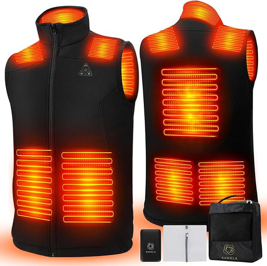 Heated Vest for Men with Battery Pack Included, Water & Wind Resistance Softshell Electric Vest for Hunting Hiking