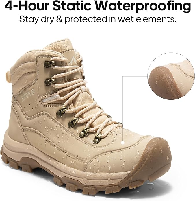 NORTIV 8 Women's Hiking Boots Waterproof Trekking Camping Trail Backpacking Boots for Outdoor