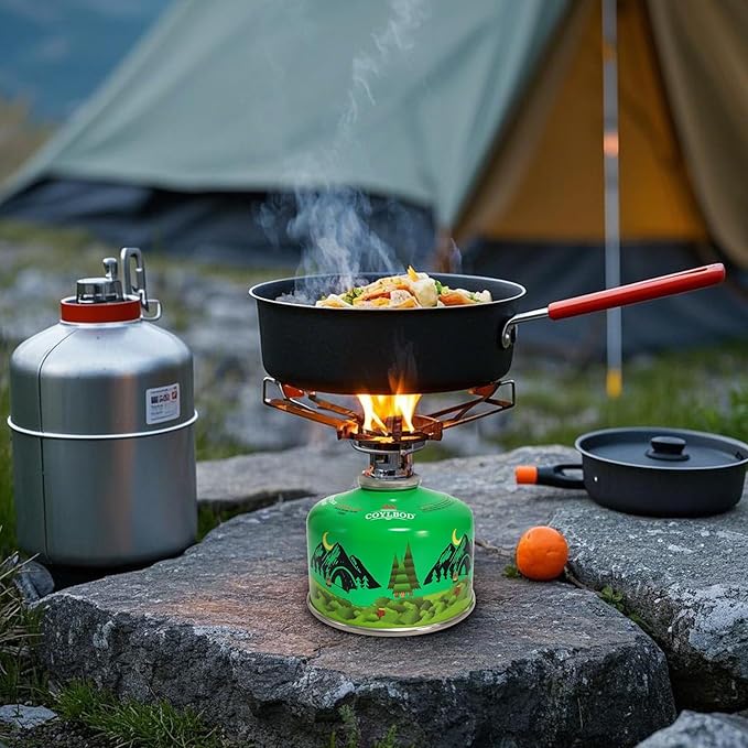 Isobutane Fuel Canister, Camping Stove Fuel, Butane Camping Propane Mixture Blend Camping Fuel Gas (3 Pack)