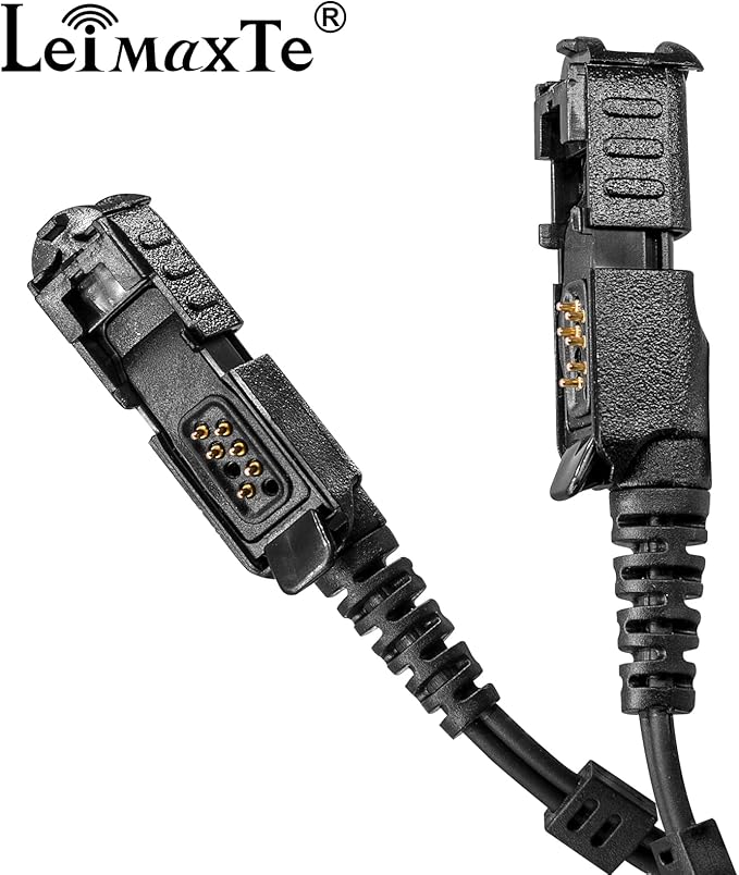 XPR 3500e 3300e Earpiece for Motorola Radio XPR3500 XPR3000 XPR3300 with Mic PTT XPR 3300 3500 3300e 3500e Walkie Talkie Headset Security Acoustic Tube Surveillance Headphone (2 PCS)