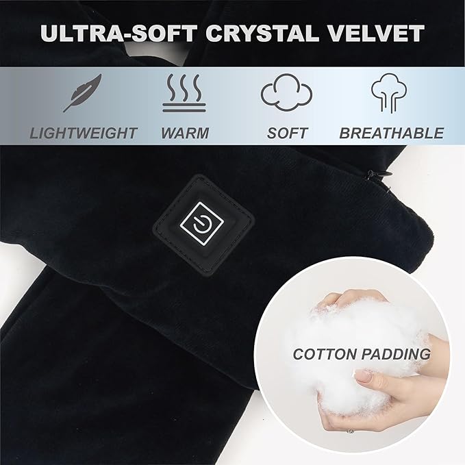 Neck Heating Pad with 5000 mAh Power Bank, Portable Heated Neck Scarf for Women, Cordless Heating Pad with Adjustable 3 Heat Settings, Soft Neck Warmer for Pain Relief