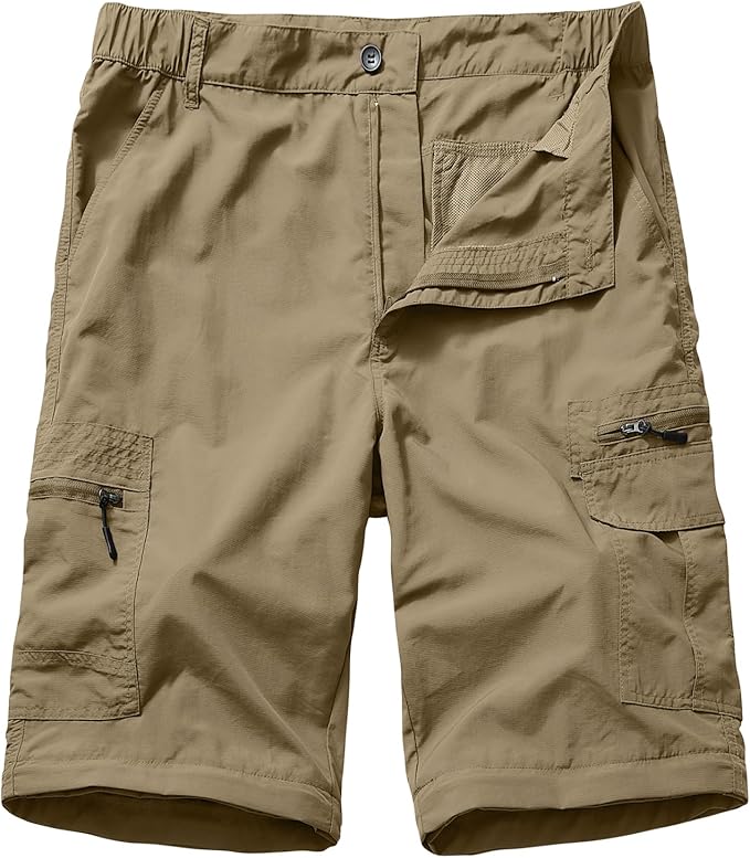 Fishing Hiking Pants for Men, Waterproof Convertible Quick Dry Pants for Wading, Lightweight Breathable