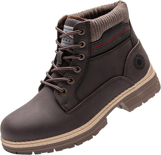ANJOUFEMME Work Hiking Boots for Women Waterproof - Womens Outdoor Ankle Boots Lightweight Snow Winter Boots for Trekking Walking