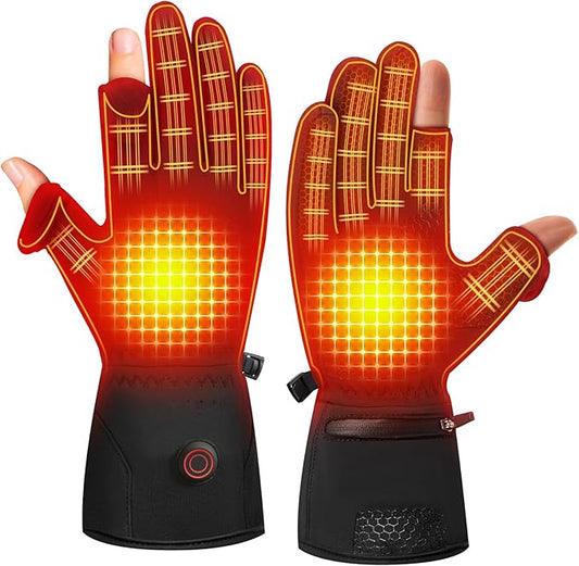 Heated Gloves, Electric Gloves Heated for Men/Women Rechargeable, Waterproof Work Motorcycle Glove for Winter Outdoor