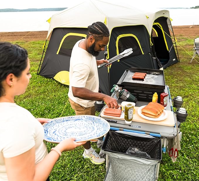 CORE Lantern Holder | Fits The CORE 4 Foot Outdoor FlexRail Camp & Cook Table | Portable for Beach, Picnic, Backyards, BBQ, Tailgate, Patio, and Party