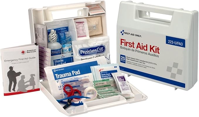 First Aid Only 223-U 25 Person Bulk First Aid Kit, 106-Piece Kit, White (Pack of 2)