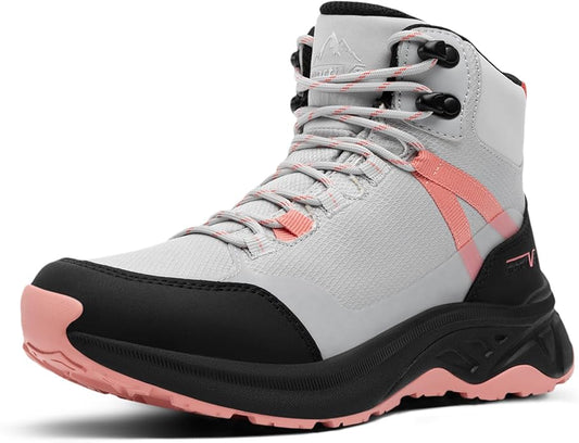 NORTIV 8 Women's Hiking Boots Waterproof Lightweight Outdoor Trekking Comfortable Non-Slip Backpacking Camping Ankle Boot Hollow