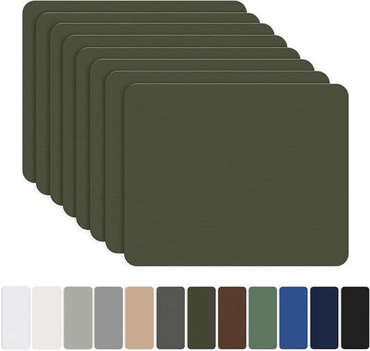 8 Pieces 7.87 x 5.9 inch Nylon Repair Patches Nylon Fabric Patch Self-Adhesive Nylon Repair Tape Waterproof Lightweight Repair Patches Repair Patch Kit for Clothing Down Jacket Tent Bag(Army Green)