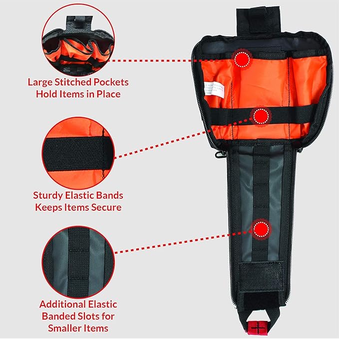 Premium Tactical Trauma IFAK Kit with Celox Hemostatic Granules, SOF Tourniquet and Pressure Bandage in Molle Pouch, Bleeding Control Kit (Black)