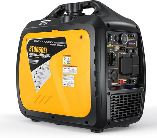 5000 Watts Portable Dual Fuel Inverter Generator– Small Gasoline LPG Powered for Home Backup, Camping, RV, Tailgating with CO Protection, Eco Mode, Recoil/Electric/Remote Start, Parallel Capable