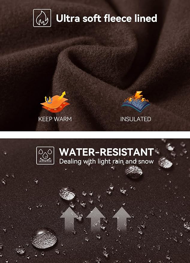 baleaf Women's Fleece Lined Leggings Water Resistant Thermal Winter Warm Tights High Waisted with Pockets Running Gear