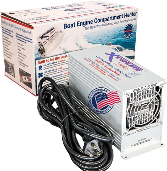 Boat Engine Compartment Heater | 800w Marine Certified Bilge Heater, Use For Winter Storage, Under RV, Freeze Protection, Well House, Campers, Greenhouses, & Boats