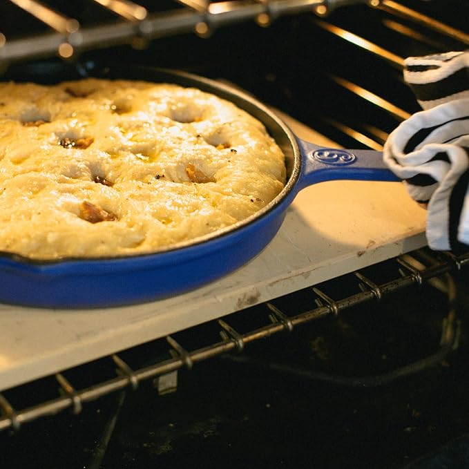 Great Jones King Sear Cast-Iron Skillet (Blueberry, 12") | Enameled for Easy Cleaning | Safe for All Stovetops & Ovens | Perfect for Crispy Chicken, Steak & More | Oven-Safe to 500°F | Hand Wash Only