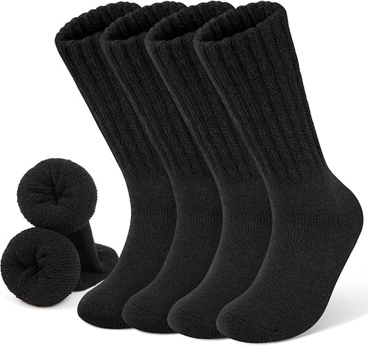 YSense Thermal Wool Socks for Women Thick Winter Boot Socks for Women Warm Cozy Breathable Hiking Socks 4 Pairs