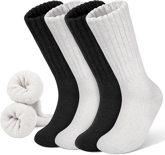 YSense Thermal Wool Socks for Women Thick Winter Boot Socks for Women Warm Cozy Breathable Hiking Socks 4 Pairs