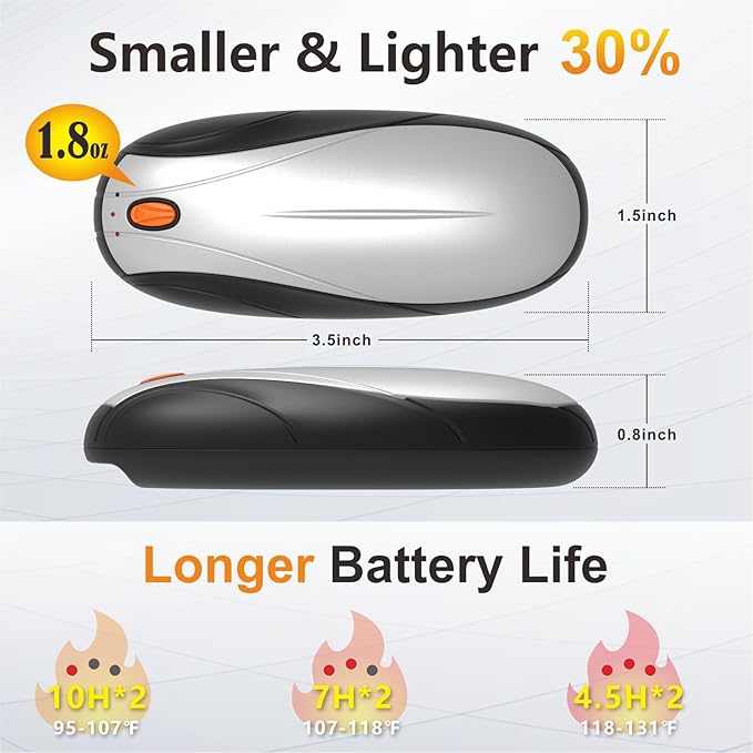 Hand Warmers Rechargeable 2 Pack, 14000mAh Electric Hand Warmers with Charging Case, Quick Charge Portable Heater,Gifts for Christmas, Winter, Outdoor, Camping, Hunting Accessories