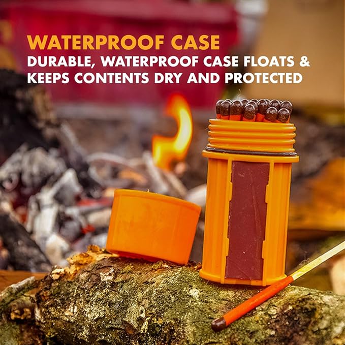 UCO Stormproof, Waterproof & Windproof Match Kit with 4 Packs of Refill Matches