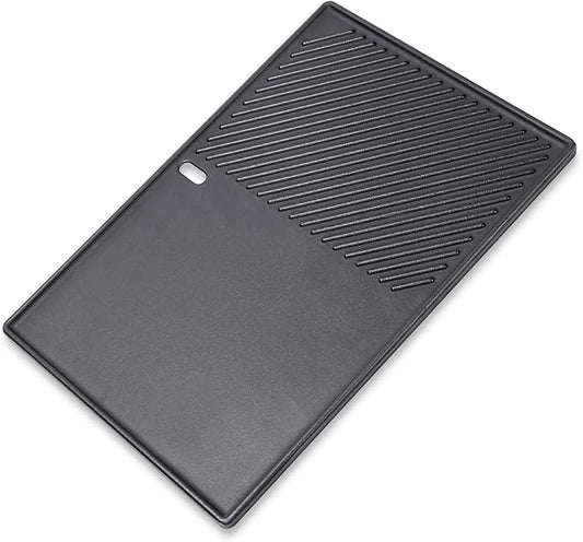 17.5'' Grill Griddle 7598 for Weber Spirit I II E310 320 330, S310 320 330, Spirit 700, Cast Iron Grill Plate for Genesis 1000-3500, Cooking Pan Replacement Part for Weber 7638 7639, 1 Pack