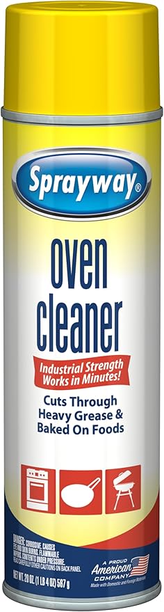 Sprayway Heavy-Duty Oven & Grill Cleaner, Removes Oil & Grease, 20 Oz, 1.25 Pound (Pack of 1), 20 Fl Oz (SW824R)