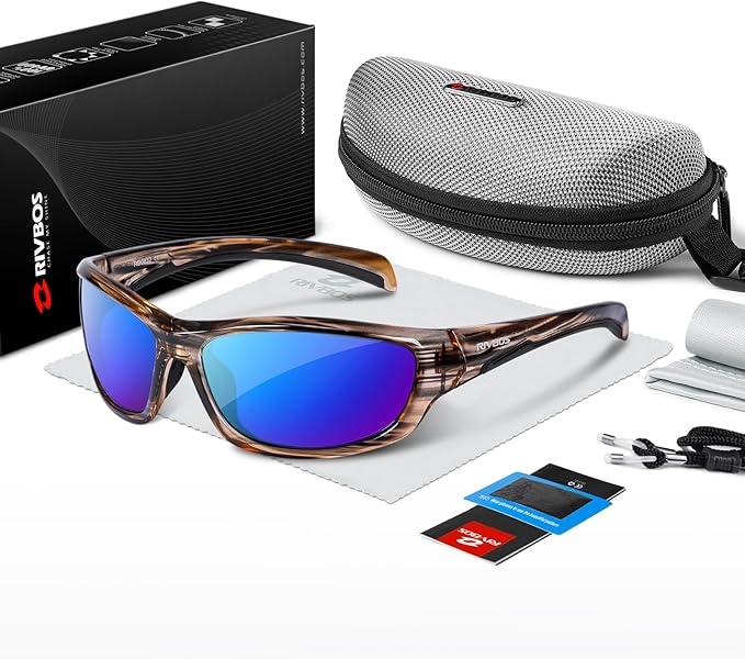 RIVBOS Polarized Sunglasses UV400 Protection for Men's and Women's Fishing, Cycling, and Outdoor Activities RB832