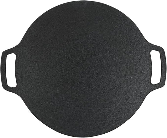 Korean Grill Pan,Round Premium BBQ Grill Pan,Non-stick Griddle Plate for Gas Stove Indoor Outdoor Camping Party(36cm)