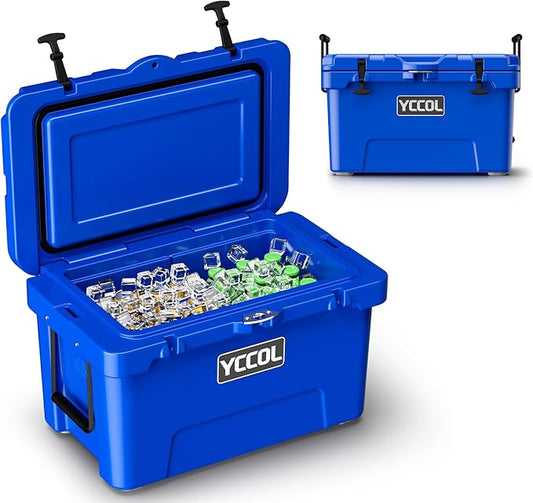 48 Quart Cooler with 72 Hours Ice Retention, Large Insulated Cooler with Built-in Bottle Opener & Drain Plug, Duty Outdoor Cooler for Camping, Beach, Picnic, Fishing, Barbecue