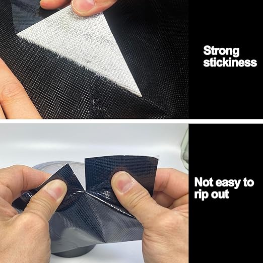 Waterproof Repair Tape for Awning, 4IN x 20FT Outdoor Canvas Tarp Repair Tape, Tent, Boat Covers, Canopy, Sail Tape, Tear Repair Patch Kit, Heavy Duty UVproof, Black