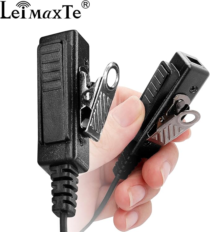 XPR 3500e 3300e Earpiece for Motorola Radio XPR3500 XPR3000 XPR3300 with Mic PTT XPR 3300 3500 3300e 3500e Walkie Talkie Headset Security Acoustic Tube Surveillance Headphone (2 PCS)