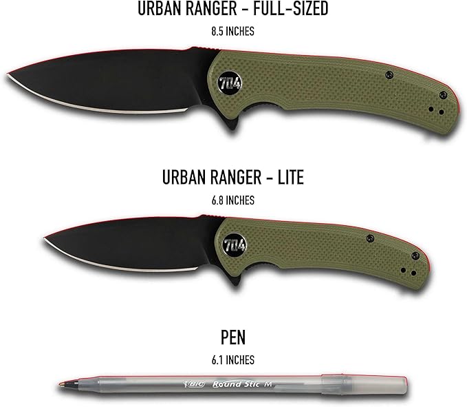 704 Gear Urban Ranger Lite | Green with Damascus Steel