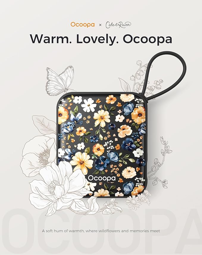 OCOOPA Hand Warmers Rechargeable - Stylish Electric Handwarmers, 2S Heating Heated Gloves for Women, Handheld Heater Portable, UL Certified, Christmas Essentials, Unique Gifts, UT5 Nano