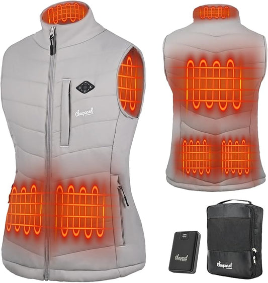 Women’s Heated Vest with Battery Pack Included, 7.4V Smart Washable Rechargeable Electric Lightweight Heating Vest