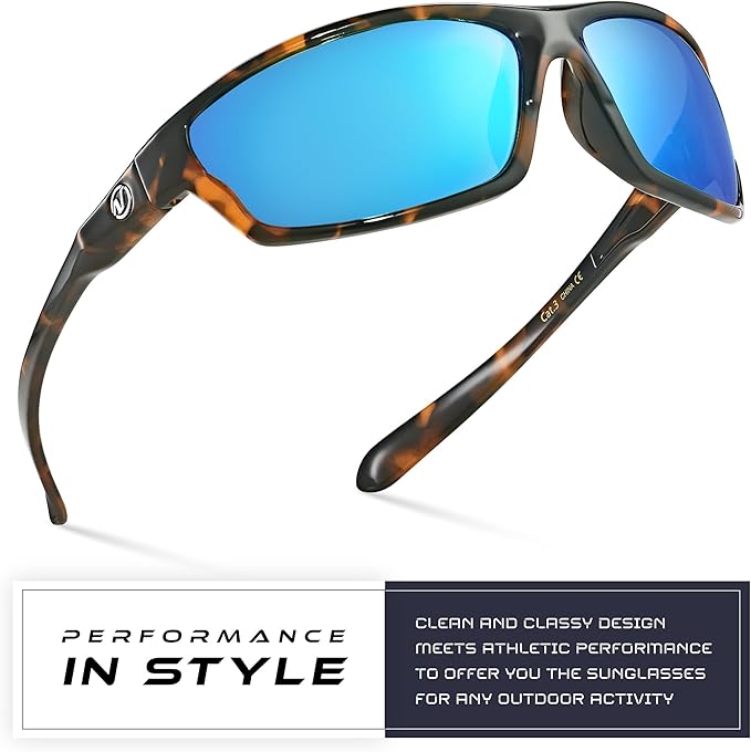 Nitrogen Polarized Wrap Around Sport Sunglasses for Men Women UV400 Driving Fishing Running Sun Glasses