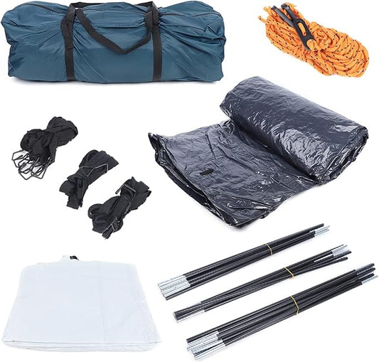 Universal SUV Camping Tent Outdoor Car Tent White Green SUV Tent Car Camping Car Tent Accommodate 4 People Large Size Tailgate Shade Awning Tent for Fishing, Wild Survival