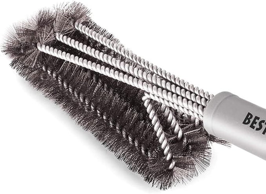 BBQ Grill Brush Stainless Steel 18" Barbecue Cleaning Brush w/Wire Bristles & Soft Comfortable Handle - Perfect Cleaner & Scraper for Grill Cooking Grates