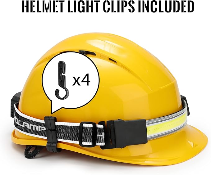 Adelante LED Headlamp Flashlight, 1000LM 230°Wide-Beam Rechargeable Head Lamp for Adults, Red Taillight & 4 Clips Waterproof Hard Hat Light Headlamps for Running Hiking and Camping