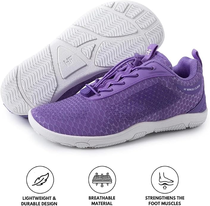 HF Cloud-Like Barefoot Shoes for Women & Men - Minimalist Shoes for Women, Arch-Support Breathable Splash-Proof Versatile Ergonomic Pain-Relief Posture-Improvement Hiking Boots Womens