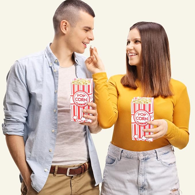 202 Pcs Popcorn Bags with Popcorn Scoop and Salt Shaker,1 oz Small Pop Corn Bags Popcorn Bags Individual Servings for Popcorn Machine Supplies Party Movie Night Theater