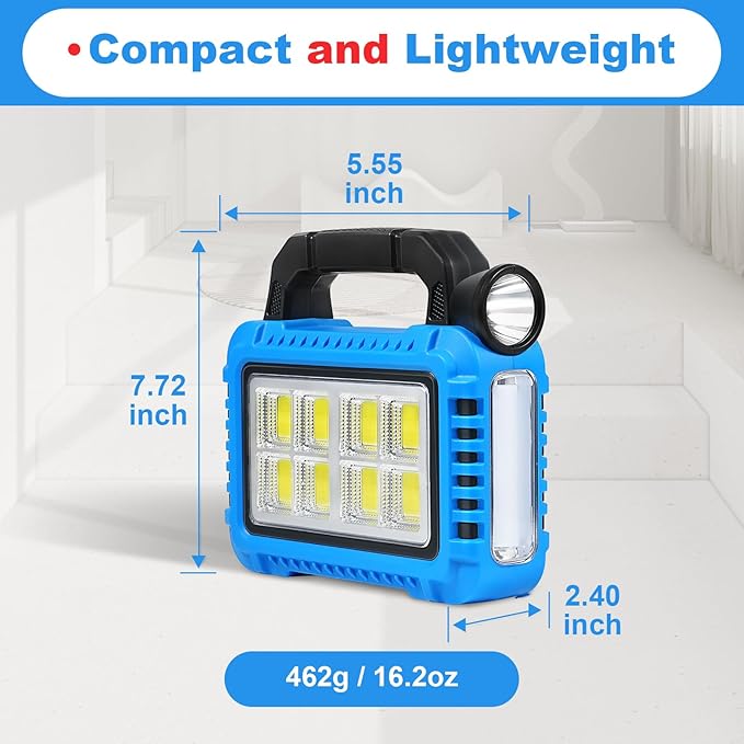 4 Pack Lantern Camping Essentials Accessories Gear Solar Lights, LED Flashlight for Power Outages, Rechargeable Tent Lights for Emergency, Hurricane, Survival Kits, Operated Lamp