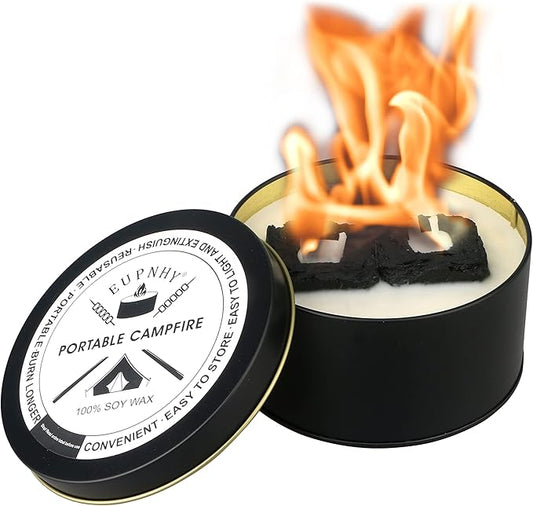 Portable Campfire | Portable Fire Pit | Smores Maker | Lightweight and Portable | 3-5 Hours of Burn Time | Convenient-No Wood-No Embers-No Hassle | Great Gifts for Picnics, Camping and More.