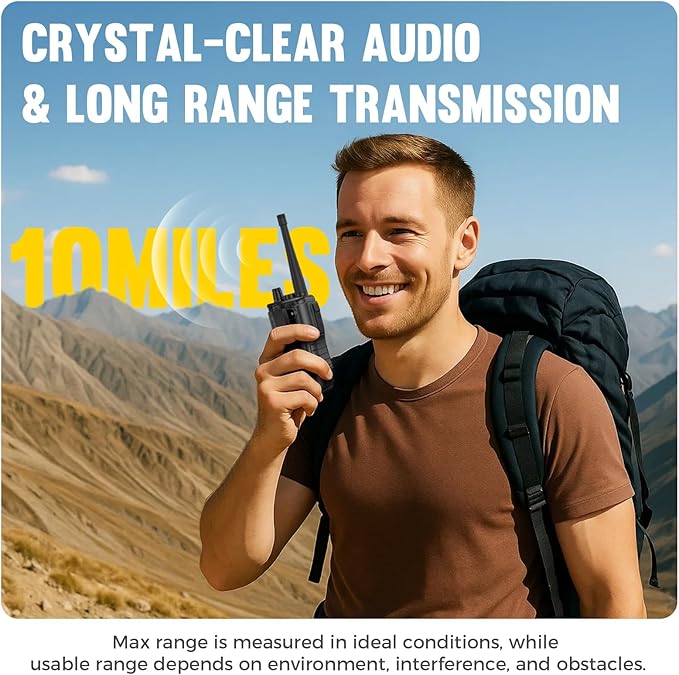 Midd Kacy MK208 Camo Walkie Talkie - Long Range walkie talkies - 61 Channels Gmrs Handheld Radio -121 Privacy Codes,New Flashlight,SOS Siren,NOAA Weather Alerts & Scan - Camouflage,2 Pack